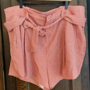 Torrid Pink Dotted High Waist Shorts
